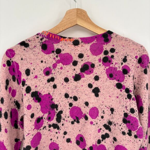 Lisa Todd Splatter Wool & Cashmere-Blend Sweater in Primrose, Size Medium - Picture 7 of 12